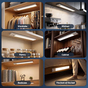 Artiss 4-Pack Motion Sensor Cabinet Lights, 20cm Dimmable LED Closet Light with 5 Colors, Type-C Rechargeable Magnetic Night Light with 5 Colors