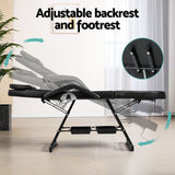 Zenses Massage Table Adjustable Salon Bed Chair 3-Fold Black