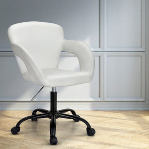 Artiss Office Chair Mid Back White