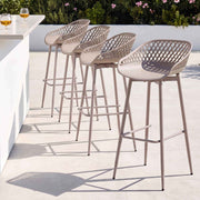 Gardeon 4-Piece Outdoor Bar Stools Plastic Metal Dining Chair Furniture Coffee In Australia - Darrahopens