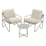Gardeon Outdoor Bistro Set 3 Piece Patio Furniture Conversation Table and Chairs Khaki In Australia - Darrahopens