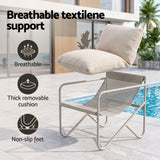 Gardeon Outdoor Bistro Set 3 Piece Patio Furniture Conversation Table and Chairs Khaki In Australia - Darrahopens