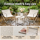 Gardeon Outdoor Bistro Set 3 Piece Patio Furniture Conversation Table and Chairs Khaki In Australia - Darrahopens