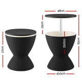 Gardeon Outdoor Bar Table Portable Ice Bucket Cooler 30L Adjustable Top Black In Australia - Darrahopens