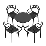 Gardeon 5PCS Outdoor Dining Set Table and Chairs Garden Patio Furniture Entwine Black
