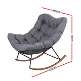Gardeon Outdoor Rocking Chair Furniture Papasan Recliner Garden Patio Lounge Setting In Australia - Darrahopens
