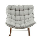 Gardeon Outdoor Rocking Chair Furniture Papasan Recliner Garden Patio Lounge Setting White