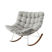 Gardeon Outdoor Rocking Chair Furniture Papasan Recliner Garden Patio Lounge Setting White