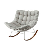 Gardeon Outdoor Rocking Chair Furniture Papasan Recliner Garden Patio Lounge Setting White