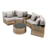 Gardeon 4 Seater Outdoor Sofa Set 7PCS Table Chair Brown Rattan Patio Furniture In Australia - Darrahopens