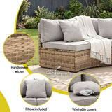 Gardeon 4 Seater Outdoor Sofa Set 7PCS Table Chair Brown Rattan Patio Furniture In Australia - Darrahopens
