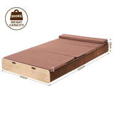 Artiss Folding Kraft Paper Bed Frame with Mattress and Pillow 300kg Capacity 200x120cm