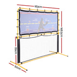 Everfit Pickleball Net Rebounder Portable Training Practice 6FT Black Yellow