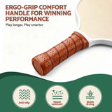 Everfit Pickleball Paddle Set Fibreglass Racquet Honeycomb Core With Bag Brown