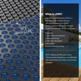 Aqua Buddy Pool Cover 600 Micron 10x4m w/ Roller 5.55m Black Solar Blanket