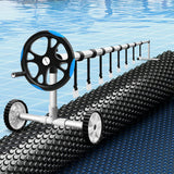 Aqua Buddy Pool Cover 600 Micron 11x4.8m w/ Roller 5.55m Black Solar Blanket