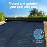 Aqua Buddy Pool Cover 500 Micron 6.5x3m w/ Roller 4m Swimming Pools Black Solar Blanket