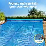 Aqua Buddy Pool Cover 600 Micron 7x4m w/ Roller 4m Swimming Pools Sliver Solar Blanket