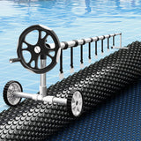 Aqua Buddy Pool Cover 500 Micron 8.5x4.2m w/ Roller 5.55m Swimming Pools Black Solar Blanket
