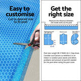Aqua Buddy Pool Cover 600 Micron 9.5x5m Bubble Heat Solar Blanket Blue Silve