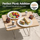 Alfresco 2 Person Insulated Picnic Basket Set with Foldable Wood Table Mat In Australia - Darrahopens