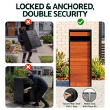 Gardeon Parcel Letterbox Drop Box Package Slot MailBox Walnut