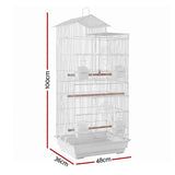 i.Pet 100cm Bird Cage Aviary Parrot Budgie White In Australia - Darrahopens