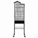 i.Pet 158cm Bird Cage Aviary Parrot Budgie Stand Wheels Black In Australia - Darrahopens