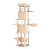 i.Pet Cat Tree Tower 167cm Large Scratching Post Furniture Scratcher House Beige