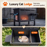 i.Pet Outdoor Cat House Pet Kennel Enclosure Cat Shelter Condo Rabbit Hutch Black In Australia - Darrahopens