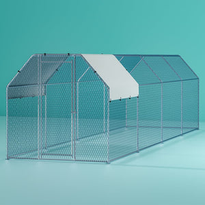 i.Pet Chicken Coop Cage Run Rabbit Hutch Large Walk In Hen House Cover 2mx8mx2m