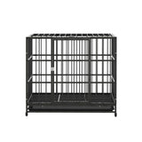 i.Pet Dog Cage Crate Large Puppy Cat Anti-Bite Pet Kennel Wheels w/Tray Metal