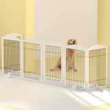 i.Pet Dog Playpen Enclosure 6 Panel Pet Fence Wooden Play Pen