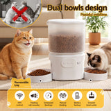 i.Pet 5L Automatic Pet Feeder Dual Bowl Smart Dispenser APP Control Cats Dogs