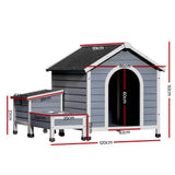 i.Pet Dog Kennel House Large Wooden Outdoor Pet Kennels Indoor Puppy Cabin