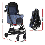 i.Pet Pet Stroller Pram Gravity Folding Dog Cage Large Travel Pushchair 4 Wheels In Australia - Darrahopens