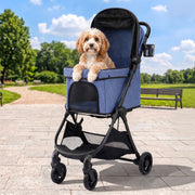 i.Pet Pet Stroller Pram Gravity Folding Dog Cage Large Travel Pushchair 4 Wheels In Australia - Darrahopens