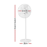 DEVANTI 16" 5-in-1 Rechargeable Fan for Pedestal Table Floor Wall Ceiling