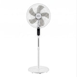 DEVANTI 16" Pedestal Fan with Remote 3 Speeds 8H Timer, White