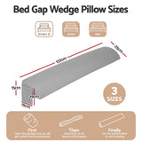 Giselle Double Bed Wedge Pillow For Headboard, Close Gap And Stop Pillows Sliding, Perfect For Dorm Or Tatami Reading, 25D Foam Mattress Gap Filler With 2 Side Pockets, Washable 110gsm Cover