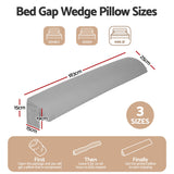 Giselle King Bed Wedge Pillow For Headboard, Close Gap And Stop Pillows Sliding, Perfect For Dorm Or Tatami Reading, 25D Foam Mattress Gap Filler With 2 Side Pockets, Washable 110gsm Cover