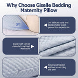 Giselle Bedding Cooling Pregnancy Pillow Adjustable Maternity Pillow for Sleeping, Body Pillows for Adults Support Back, Belly, and Hips, Blue 37x87 cm In Australia - Darrahopens