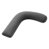 Giselle Bedding Pregnancy Pillow for Side Sleeping L-Shaped Maternity Body Pillow for Women 100% Cotton Jersey Cover for Head Neck Belly Support, 63x115 cm Grey