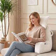 Giselle Bedding Reading Pillow with Detachable Neck Roll & Armrests Sit Up Pillow for Bed Back Support Pillow for Watching TV & Gaming Beige In Australia - Darrahopens