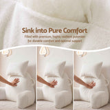 Giselle Bedding Reading Pillow with Detachable Neck Roll & Armrests Sit Up Pillow for Bed Back Support Pillow for Watching TV & Gaming Beige In Australia - Darrahopens