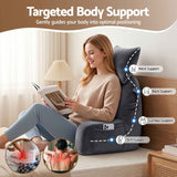 Giselle Bedding Reading Pillow with Detachable Neck Roll & Armrests Sit Up Pillow for Bed Back Support Pillow for Watching TV & Gaming Gray In Australia - Darrahopens