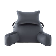 Giselle Bedding Reading Pillow with Detachable Neck Roll & Armrests Sit Up Pillow for Bed Back Support Pillow for Watching TV & Gaming Gray