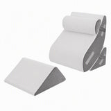 Giselle 4PCS Orthopedic Bed Wedge Pillow Set Anti-Slip Velcro System For Sleeping, 30D Gel Memory Foam Support Cushions For Acid Reflux And Leg Elevation