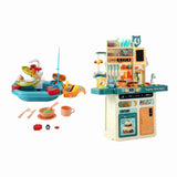 Keezi 2 Piece Kids Pretend Kitchen Playset Water Toys Fishing Game Food Play In Australia - Darrahopens