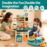 Keezi 2 Piece Kids Pretend Kitchen Playset Water Toys Fishing Game Food Play In Australia - Darrahopens